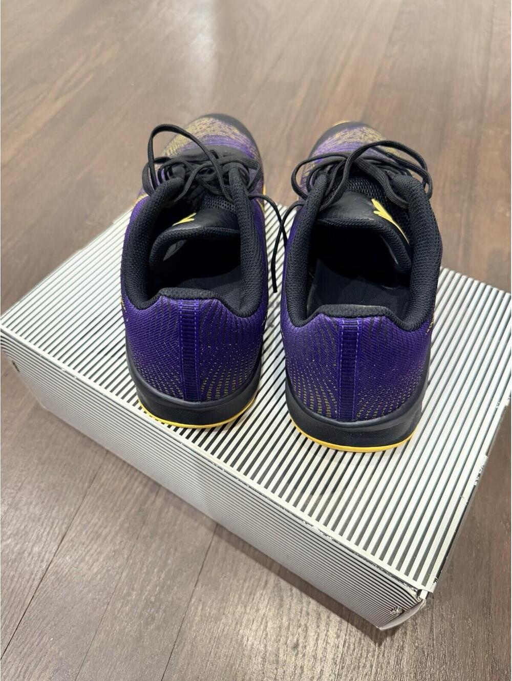 Nike Kobe KB Mentality 2 Fierce Purple Yellow Size 9.5 Lightly Used See Pics 🔥 - Picture 8 of 9
